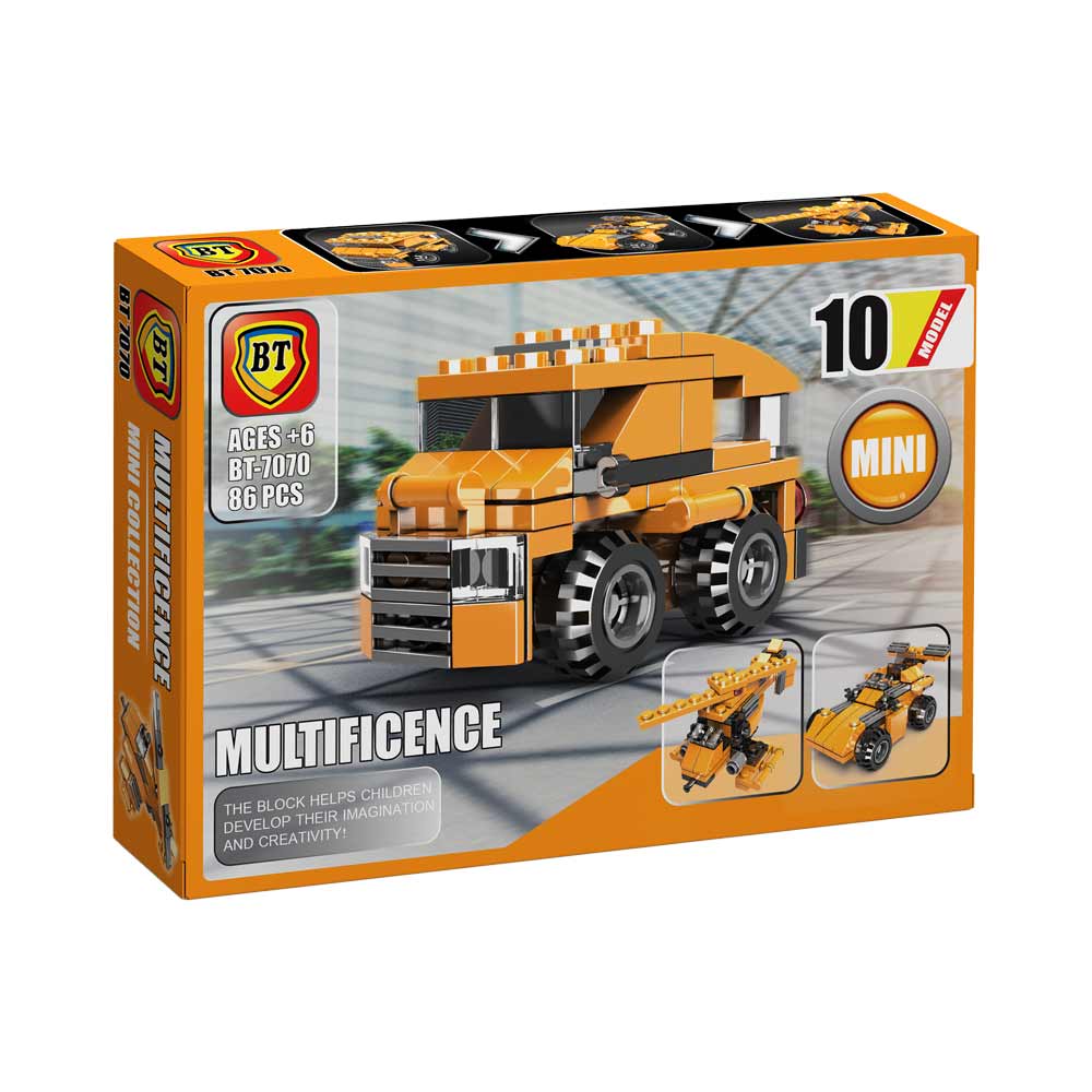 لگو ماشین راهسازی 10 مدل در 1 جعبه 86 قطعه کد BT7070