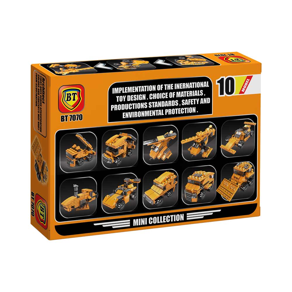 لگو ماشین راهسازی 10 مدل در 1 جعبه 86 قطعه کد BT7070