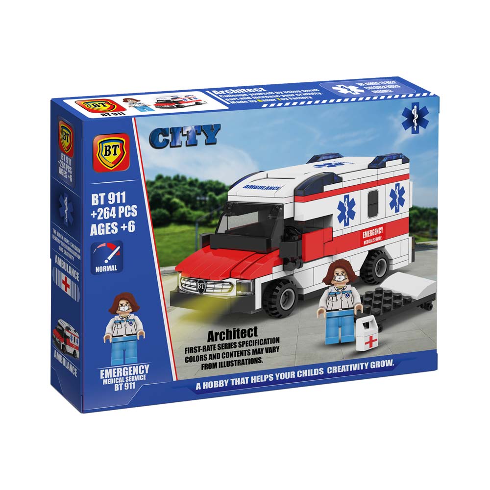 لگو ماشین آمبولانس 264 قطعه کد BT911